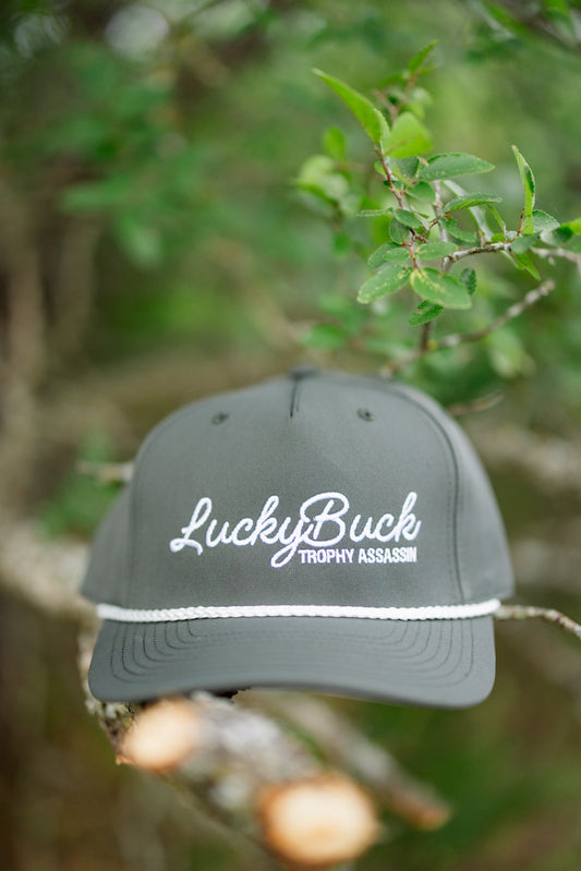 Lucky Buck Gray Roper Cap