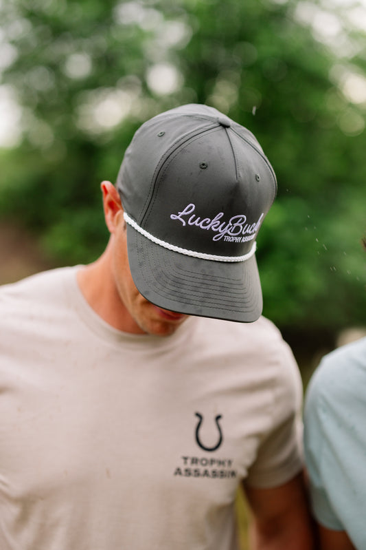 Lucky Buck Gray Roper Cap