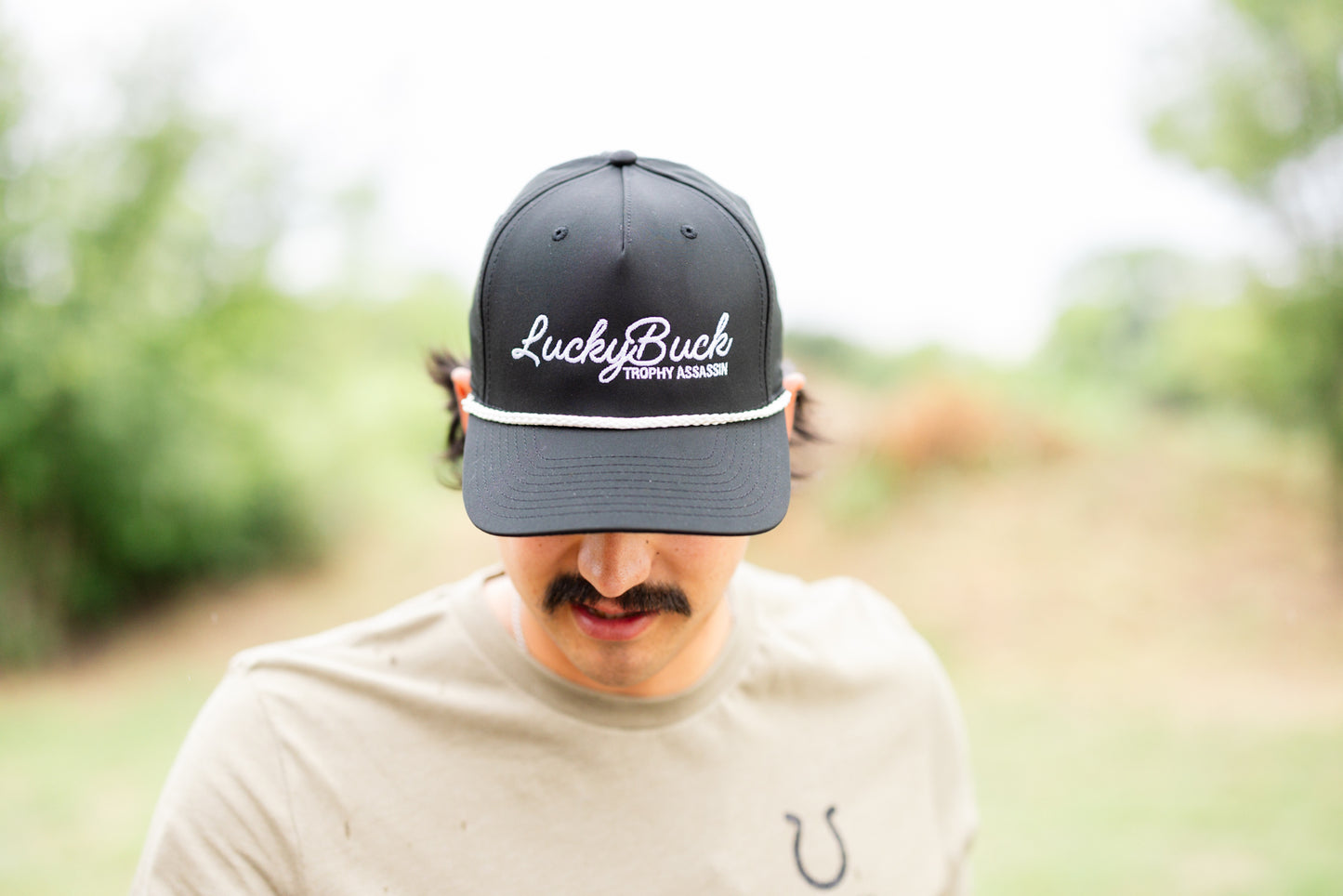 Lucky Buck Black Roper Cap