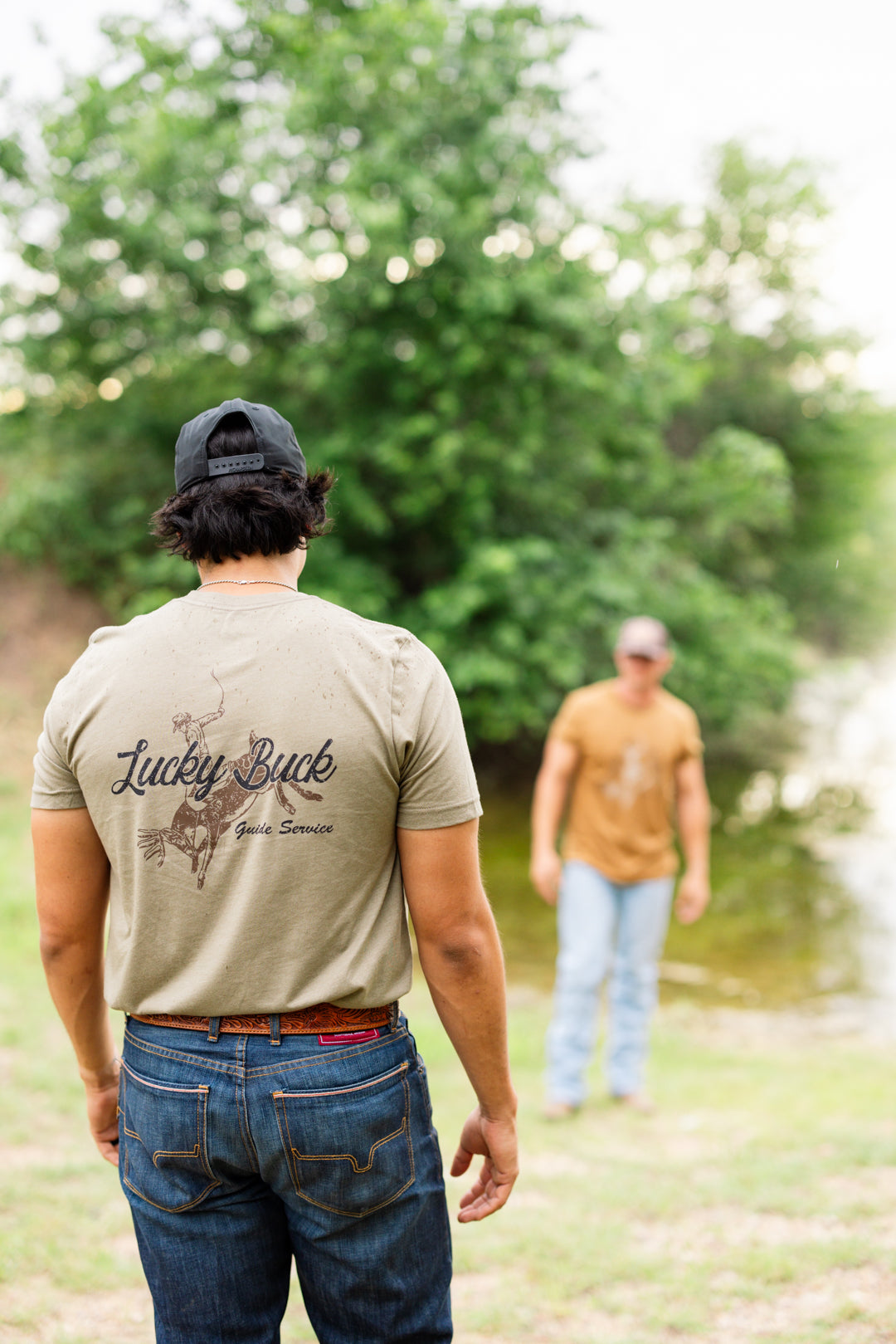 Heather Olive Lucky Buck Shirt