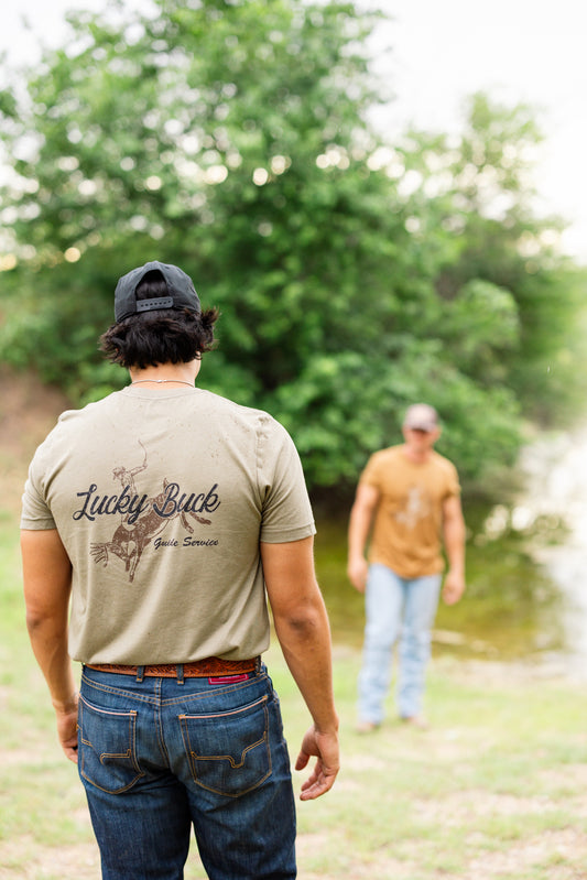 Heather Olive Lucky Buck Shirt