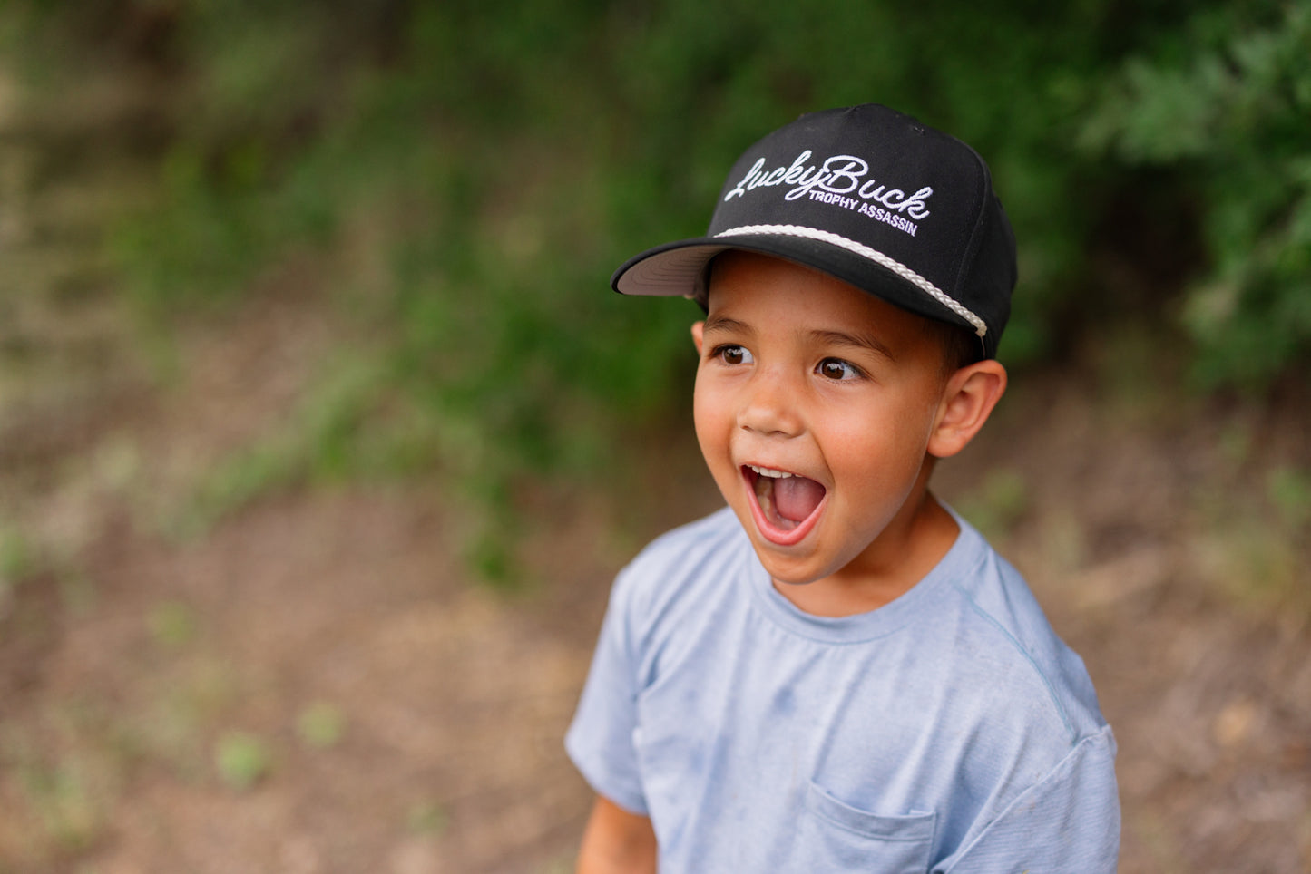 Lucky Buck Black Roper Cap