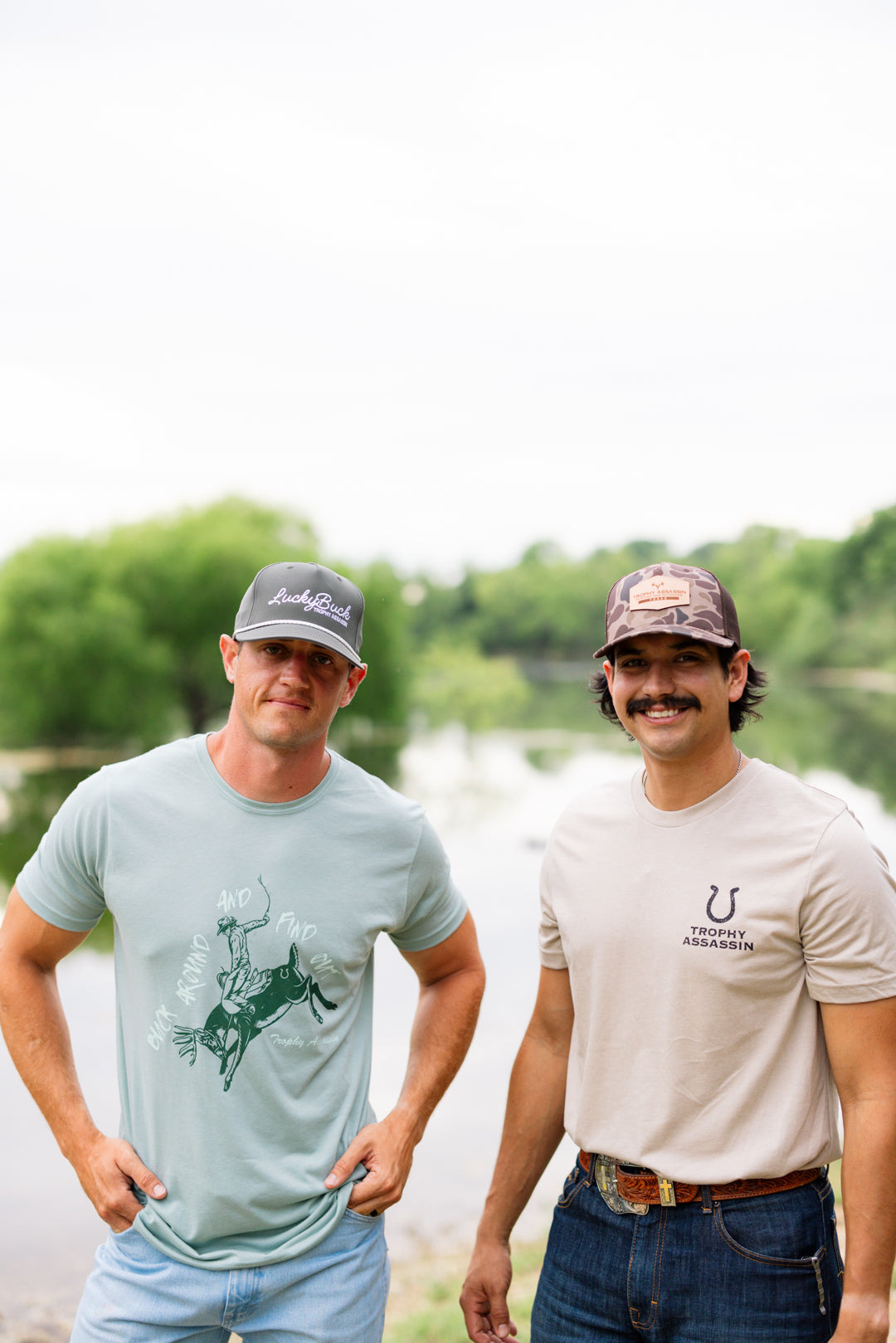 Lucky Buck Gray Roper Cap