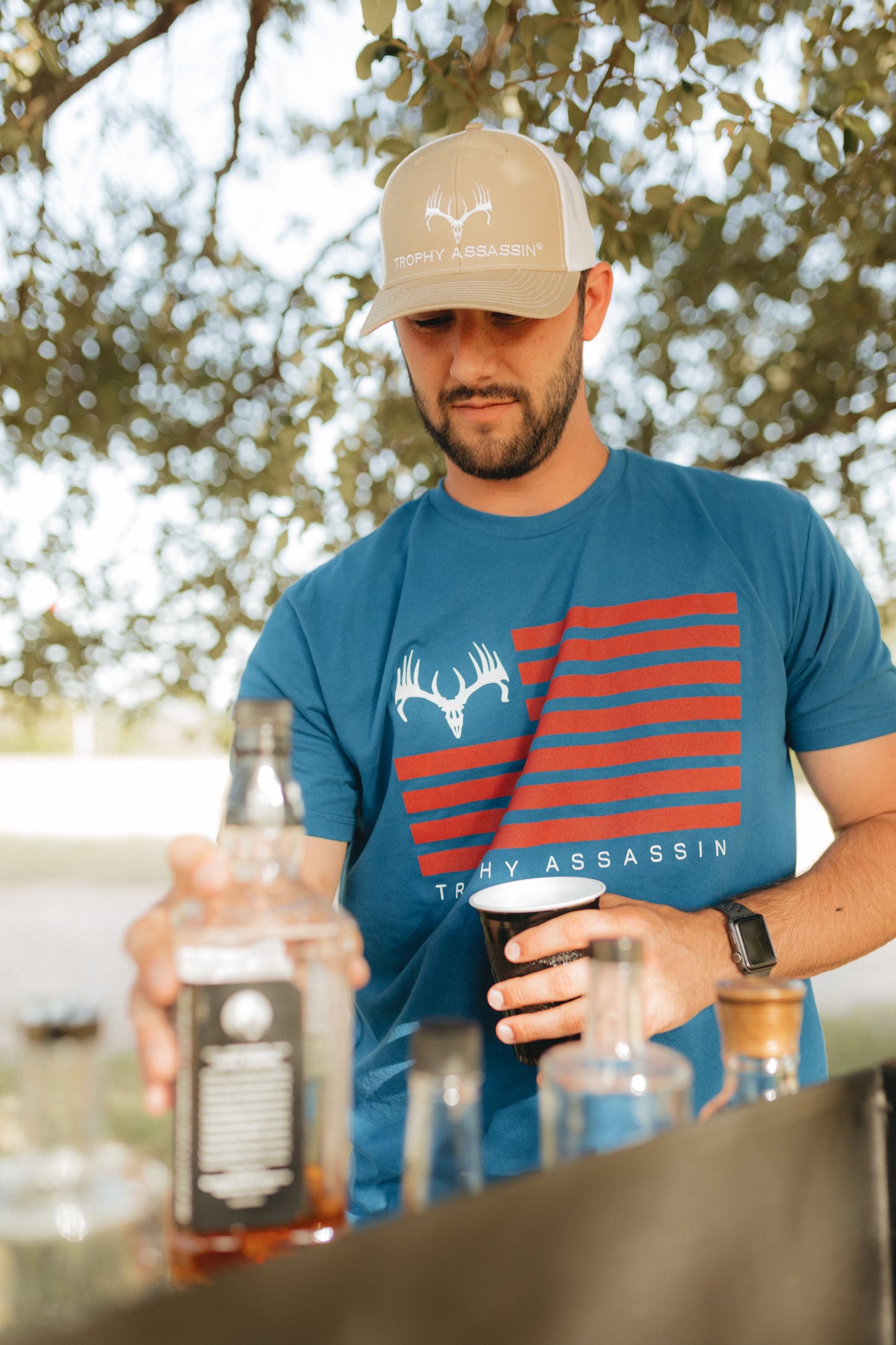 Blue American Flag Shirt