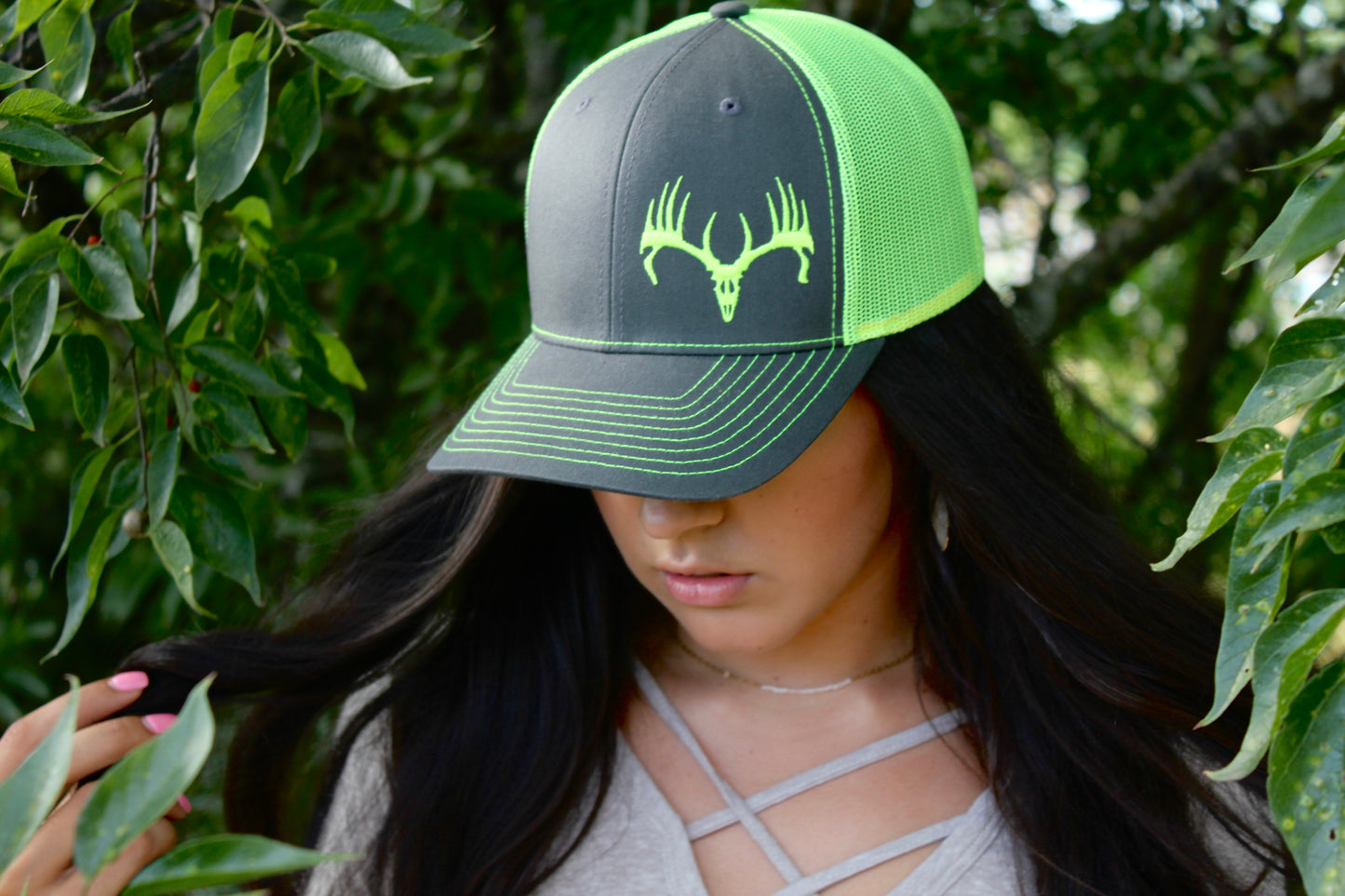 Charcoal & Neon Yellow Buck Cap