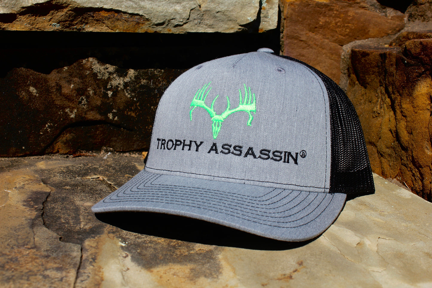 Heather Gray & Black w/ Neon Buck Cap