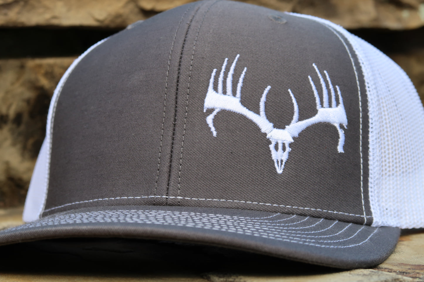 Charcoal & White Buck Cap