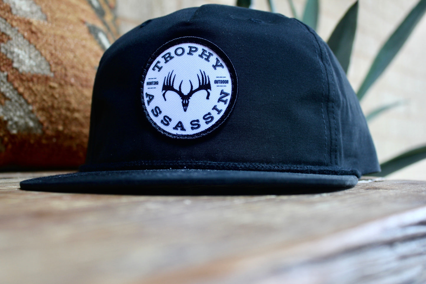 Black Grandpa Circle Patch Cap