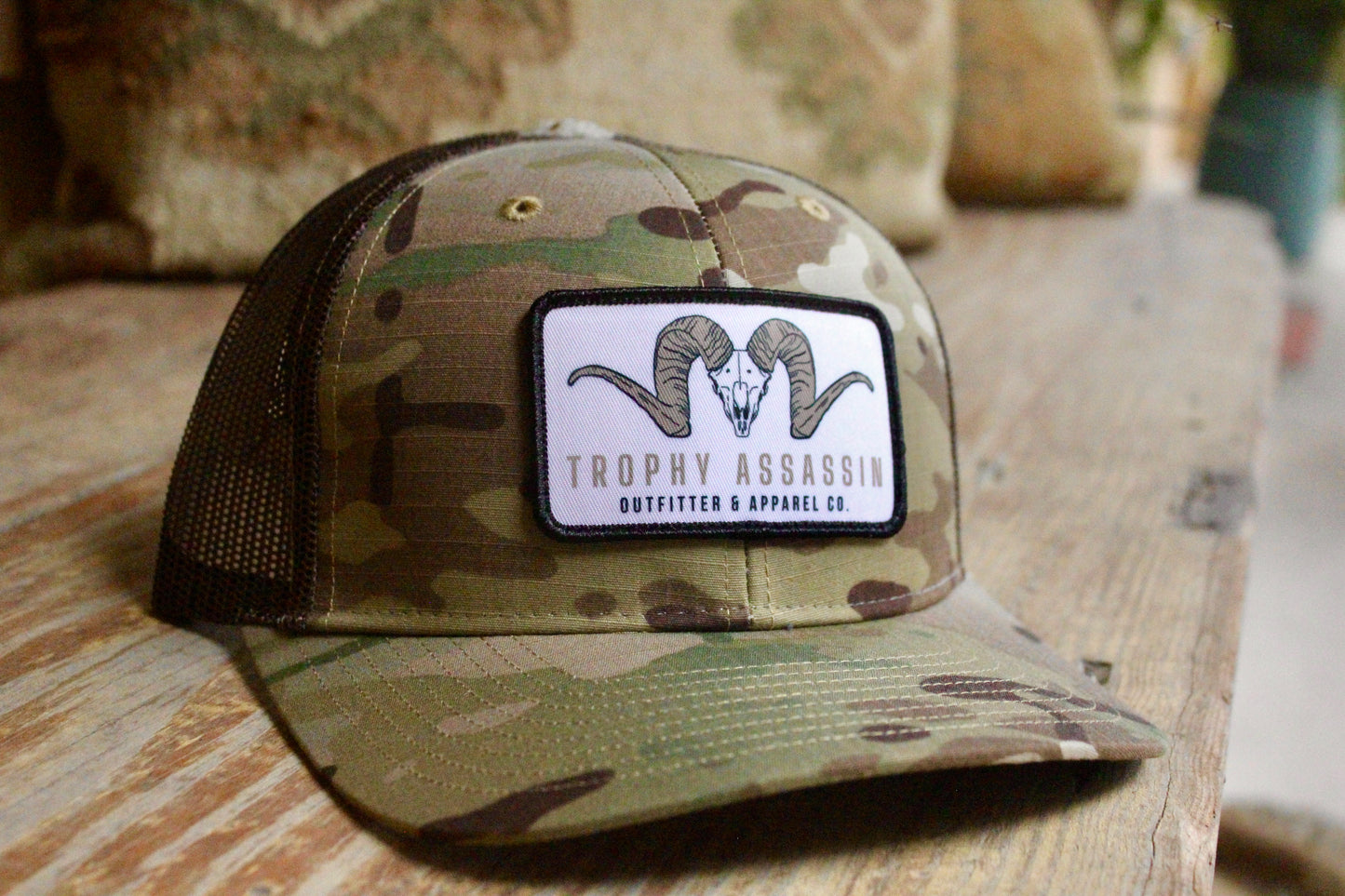 Camo & Coyote Brown Ram Patch Cap