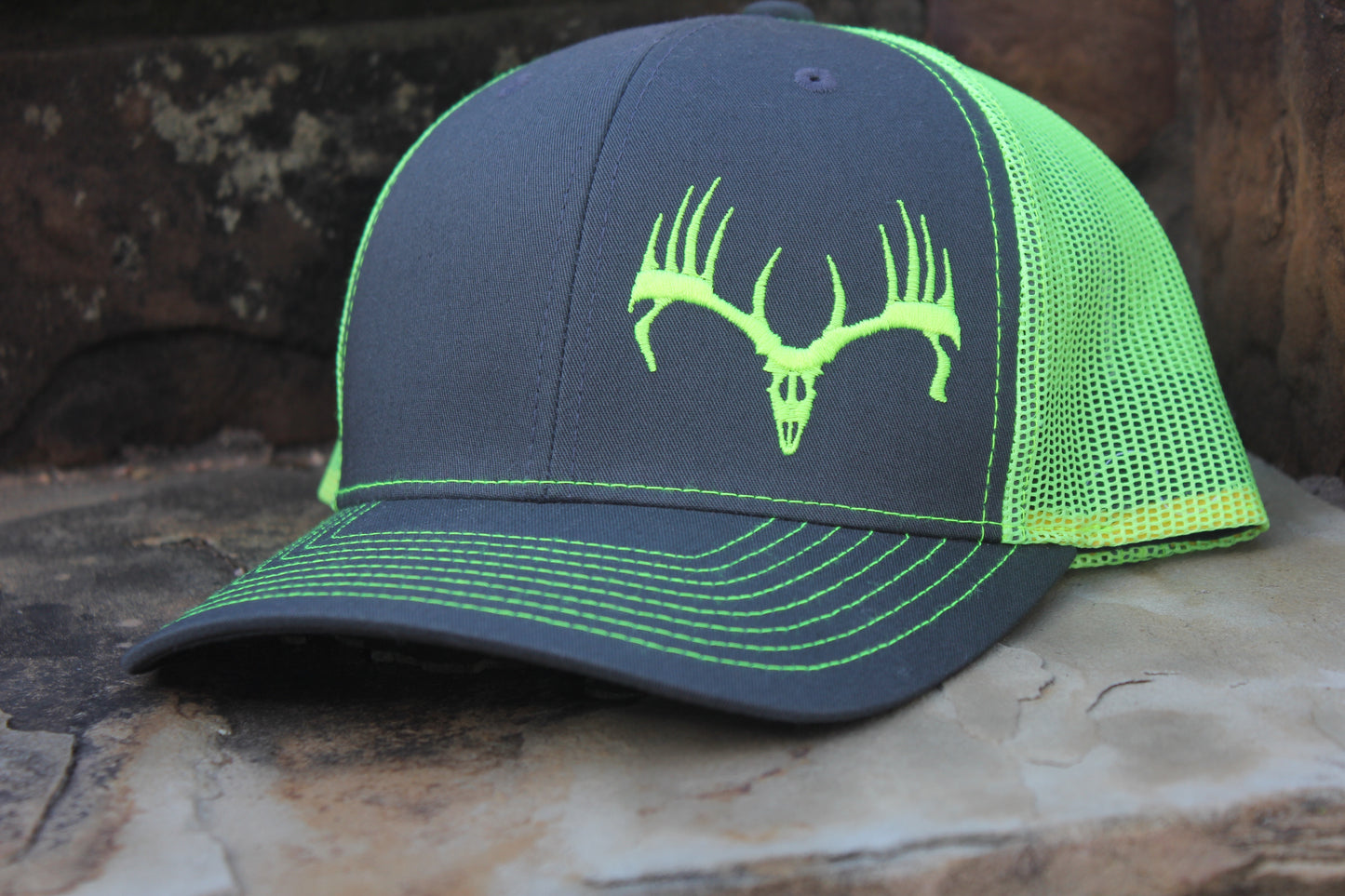 Charcoal & Neon Yellow Buck Cap