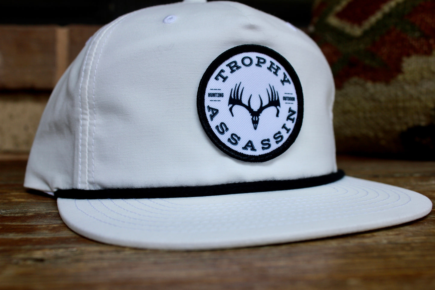 White Grandpa Circle Patch Cap