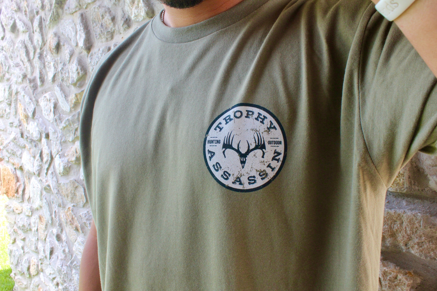 Military Green Circle Logo Shirt