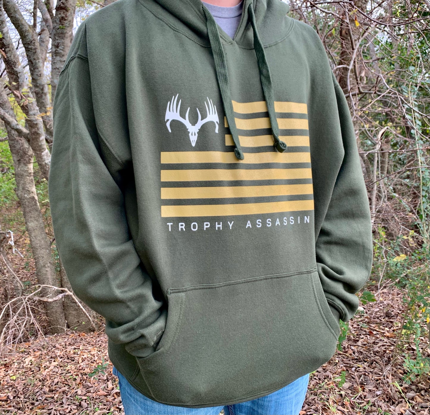 Military Green American Hoodie