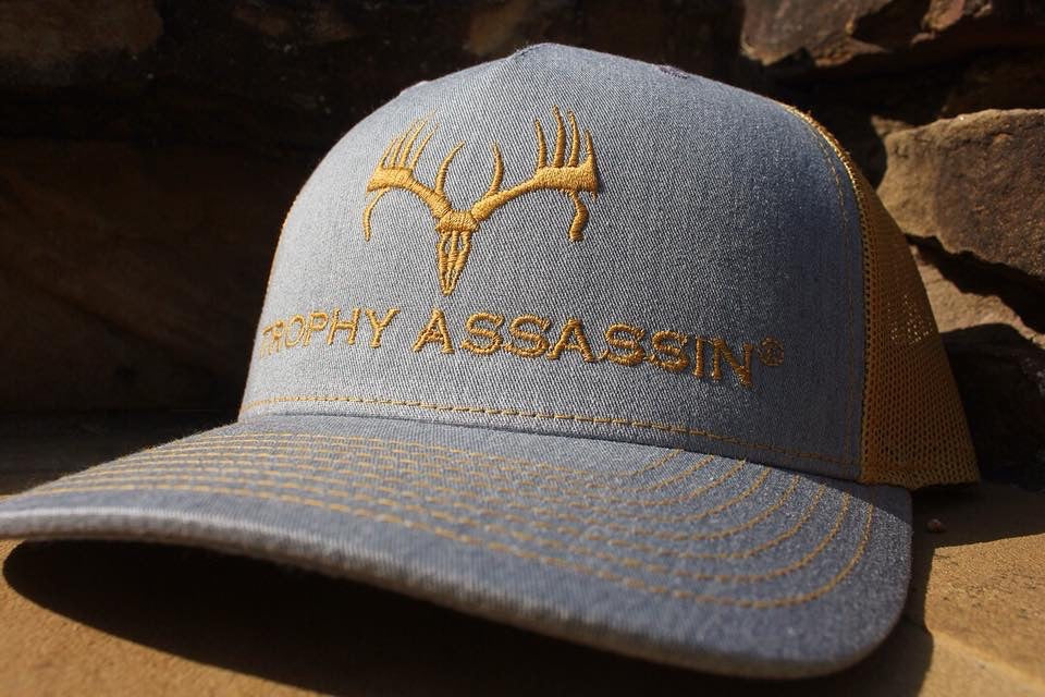 Heather Gray & Gold Middle Buck Cap