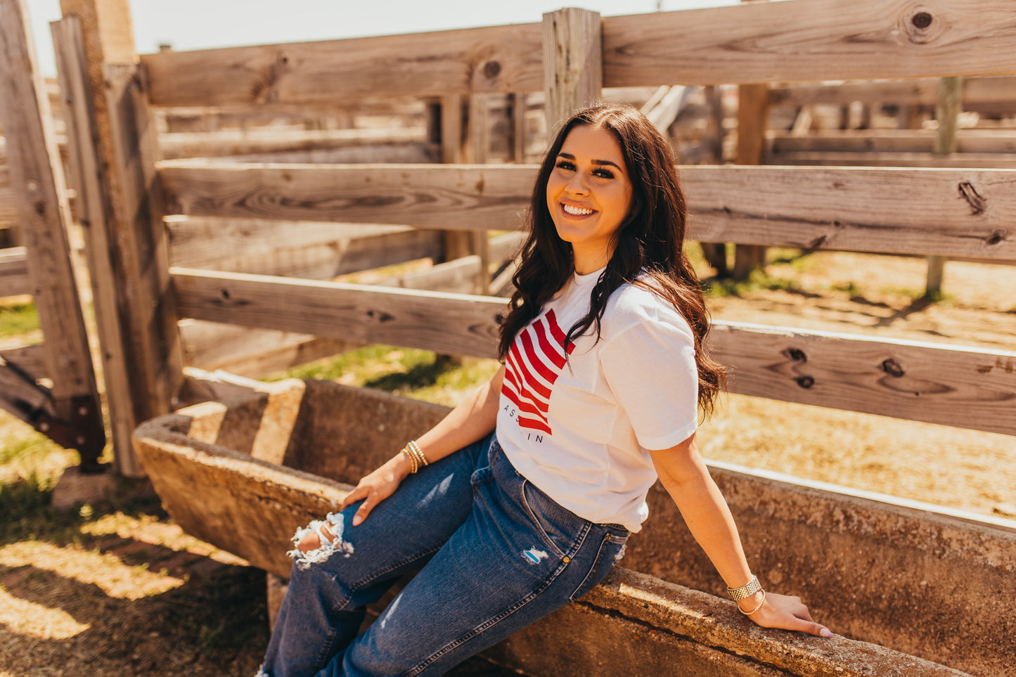 White American Flag Shirt