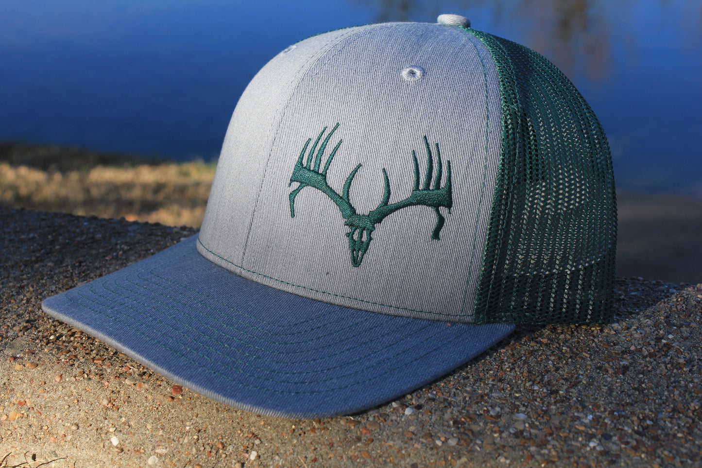 Heather & Green Buck Cap