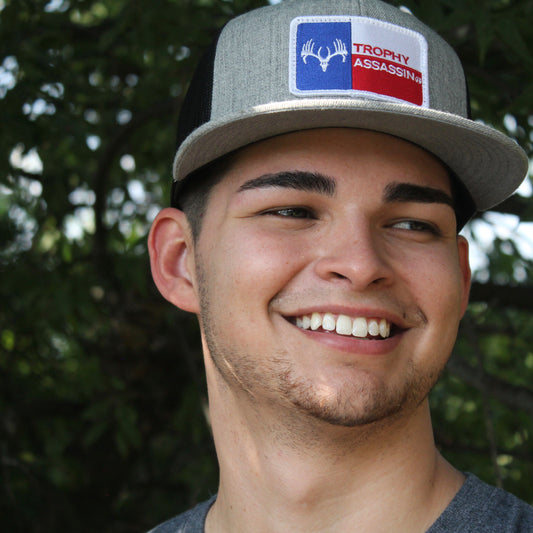 Heather Gray & Black Texas Flag Flatbill Cap