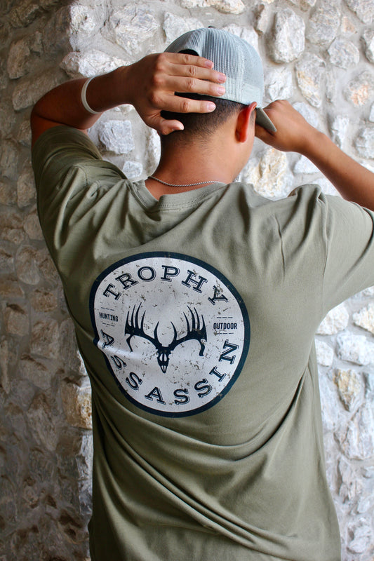 Military Green Circle Logo Shirt