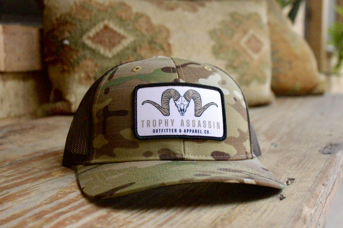 Camo & Coyote Brown Ram Patch Cap