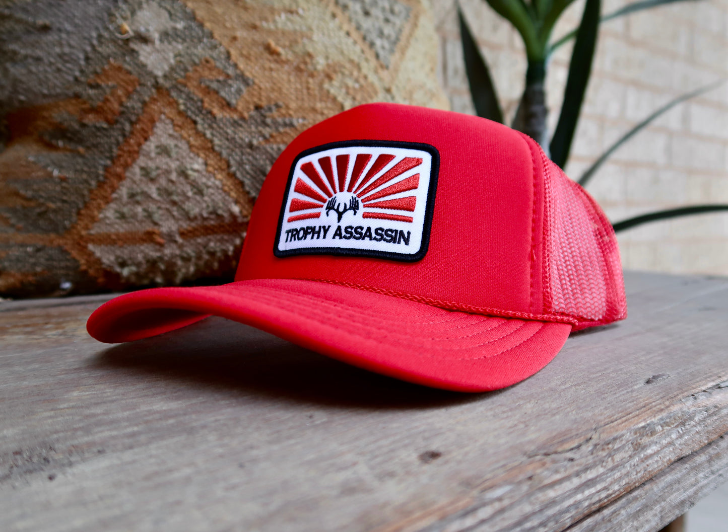 Red Foam Rope Sunset Cap